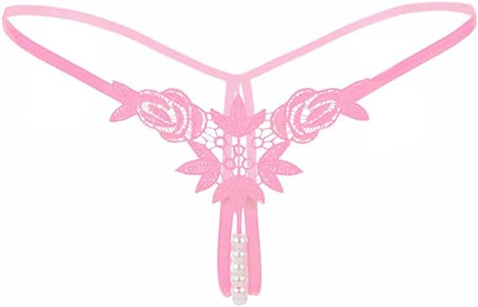 Women Panties Low Waist Thongs Underwear Panties Lingerie for Women for Sex, Womens Sexy Pendant Pearl G String
