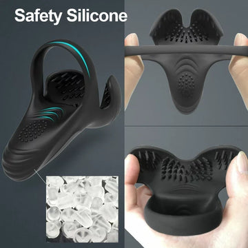 TLUDA Penis Ring for Man Testicle Massager Vibrator Sex Toys for Men