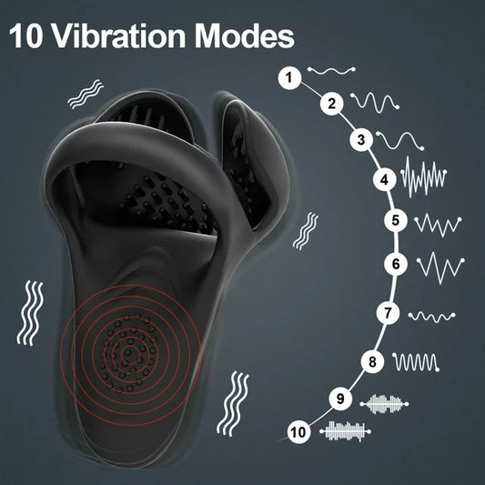 TLUDA Penis Ring for Man Testicle Massager Vibrator Sex Toys for Men