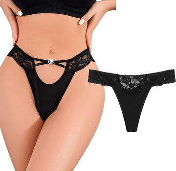 Banamic Women's Thong T Back Low Waist Panties Sexy G-String Seamless Underwear