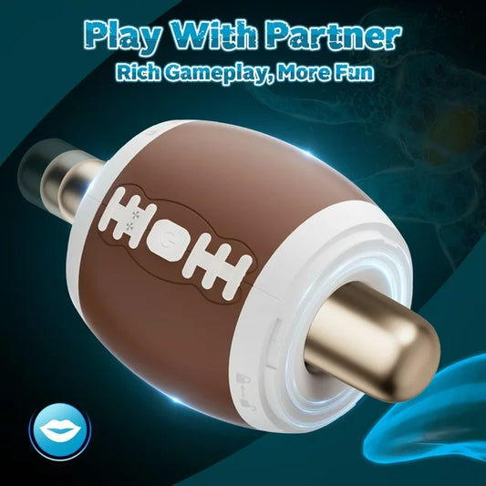 FIDECH Male Masturbator, Automatic Male Sex Toys with 12 Vibrations and Open-Ended 3D Textured Pocket Stroker for Penis Stimulation, Adult Sex Toys for Men, Couple