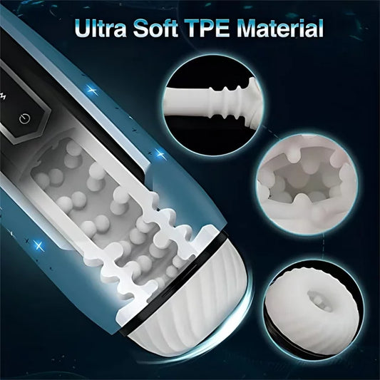 Rahmay Male Sex Toy Automatic Male Masturbator with 5 Thrusting & Vibrating Modes Electric Sex Toys for Men