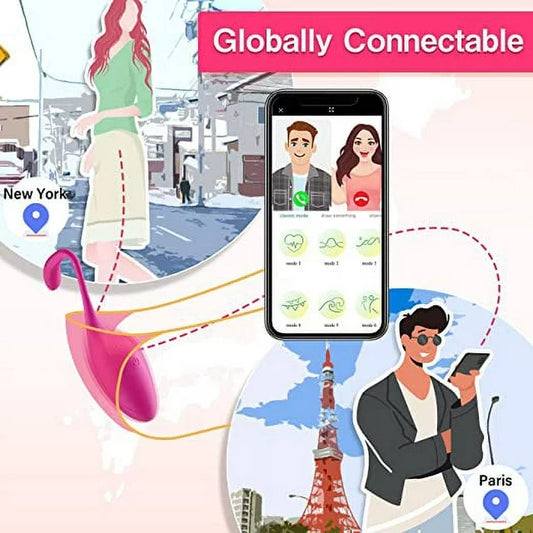 Nvzi APP Remote Control G-spot Vibrator, Pink Fun Long Distance Bluetooth Wearable Panty Couple Vibrator, Rechargerable Adult Sex Toys More Than 10 Vibrations for Women and Couple