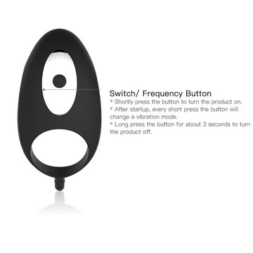AOPAR Vibrating Penis Ring with Tongue Clitoral Stimulator Couple Ring Wearable Vibrator Anal Beads with 7 Vibration Modes Sex Toys for Women Men Couple, Black