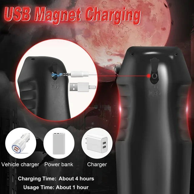 MonNn Male Masturbator Cup, Hands Free Stroker Sex Toy for Men, 7 Modes Rotating and Thrusting