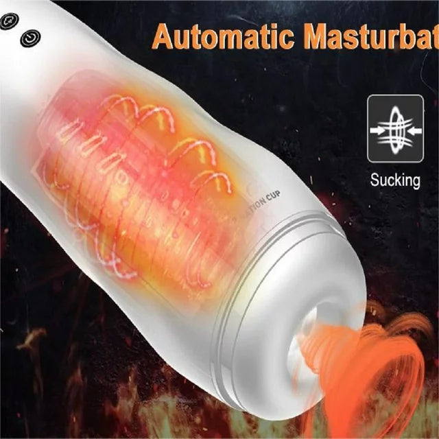 Amovibe Automatic Male Masturbator, Male Masturbators Cup with 3 Thrusting & 10 Vibration Modes,Sex Toys for Men with Heating Function,Adult Sex Toys & Games