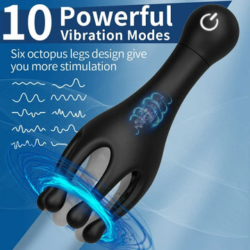Birdsexy 10 Speed Vibrating Penis Vibrator Men Sex Toys, Male Masturbator Lasting Delay Endurance Exer Penis Massager Trainer (Black)