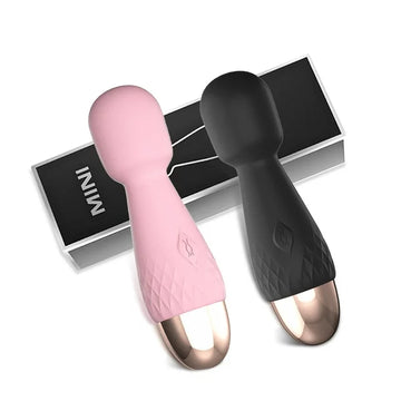 Birdsexy Small Vibrator for Women,10 Vibrating Modes Massager Stick Vibrator Female AV Vibrator - Black