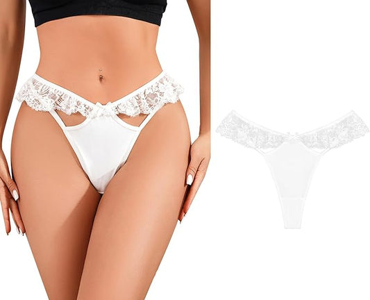 Banamic Women's Thong T Back Low Waist Panties Sexy G-String Seamless Underwear