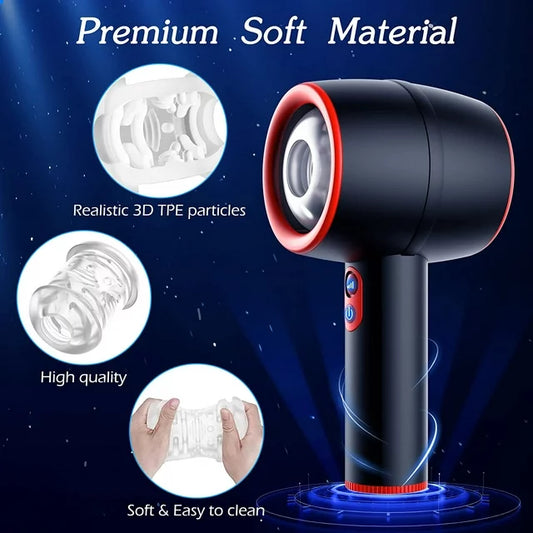 Automatic Male Masturbator,AMOVIBE Male Masturbators Cup with 3 Thrusting Modes, Double Speed Magnetic Charging Sex Toys for Men, Open Ended Thrusting Pocket , Adult Sex Toys & Games
