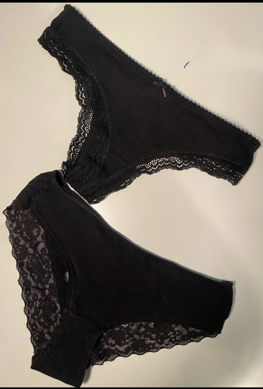 Black Sensual worn panties