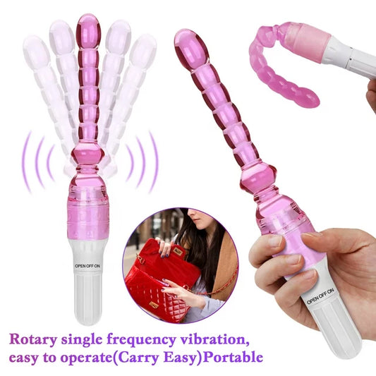 Innens Vibrating Anal Sex Toys,For Women Men Couple Butt Plug Beads Adult Toy Massager